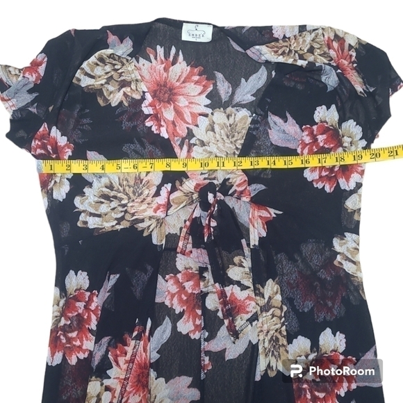 Anthropologie Ember Sheer Floral Flutter Sleeve Cover Wrap Dress – Size Large - Picture 8 of 12